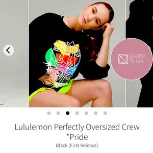 Size M/L - Lululemon Perfectly Oversized Crew *Pride
Black (First Release)